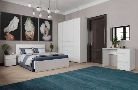 Шкаф 2-х створчатый Плейона, белый 