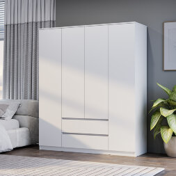 Шкаф 4-х створчатый Симпл, Белый 