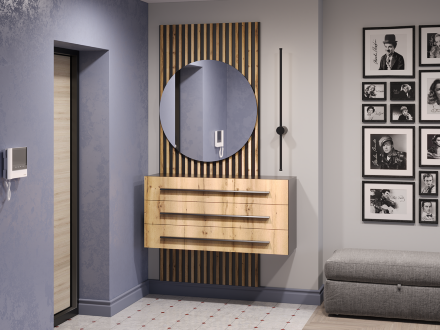 Тумба подвесная с зеркалом Аэлита 