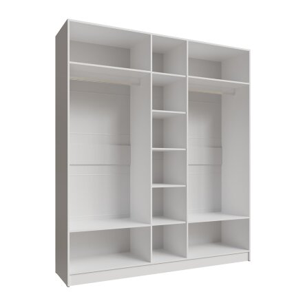 Шкаф пятистворчатый с зеркалом Мадрид, Белый 