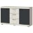 Комод КС-1500 Соната, Крафт белый - Антрацит 