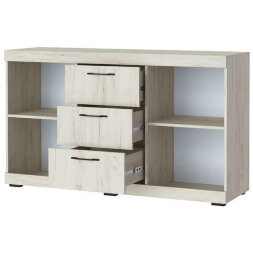 Комод КС-1500 Соната, Крафт белый - Антрацит