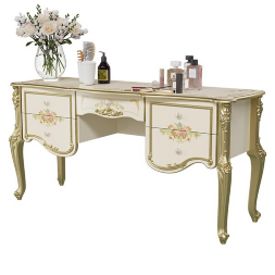 Стол туалетный Шейх, Слоновая кость/золото