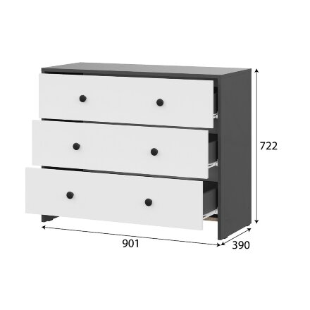 Комод Дольче, Графит 