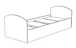  Кровать Мальвина Юниор-2 ЛДСП