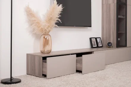 Тумба под ТВ 16.54.02 Роквуд, Крем 