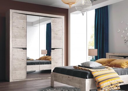 Шкаф 4х-дверный Соренто, дуб Бонифаций 