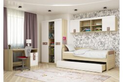 Кровать с комплектом подушек №900.4 Стиль, кофе с молоком