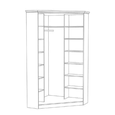 Шкаф для одежды угловой Ливерпуль 13.124 