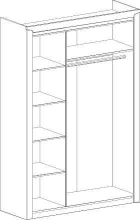 Шкаф 3х-дверный Соренто, дуб Бонифаций 