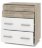 Комод Виора, Серый дуб/Белый 