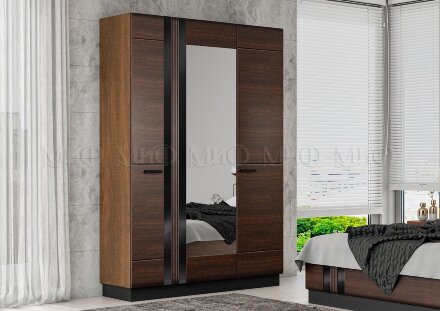  Шкаф 3 двери Магнолия, орех 