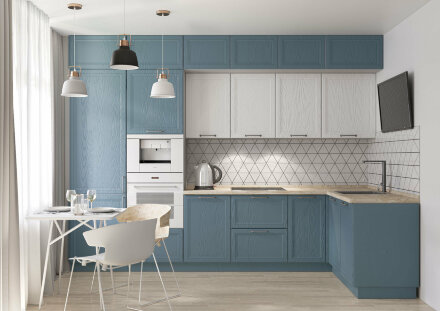 Модульная кухня Беверли (дуб фактурный антрацит) 