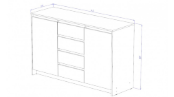 Комод большой Бостон, Анкор светлый