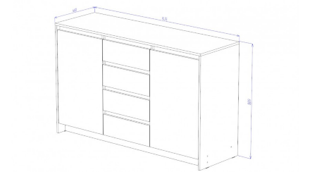 Комод большой Бостон, Анкор светлый 