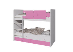 Кровать двухъярусная Тетрис, Белый / Синий