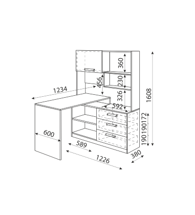 Стол угловой Дуглас 