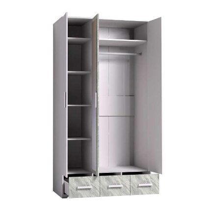 Шкаф для одежды и белья 444 Айрис, Статуарио 