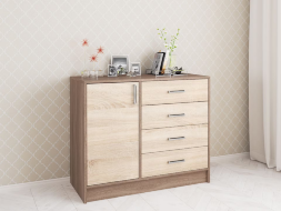 Комод Катрин-6, Ясень шимо/Дуб сонома