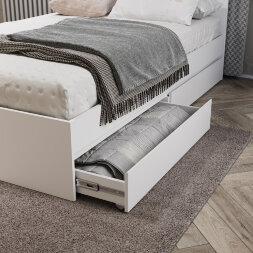 Кровать двуспальная Симпл, Белый