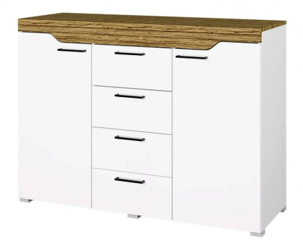 Комод Милана, белый/сосна Гранд 