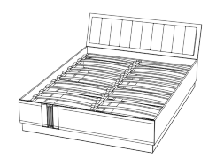 Кровать с ортопедом Магнолия, орех