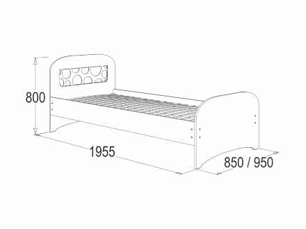 Кровать одинарная Омега - 16 
