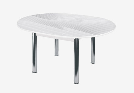 Стол круглый раздвижной Бостон Жемчуг (брифинг) 