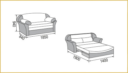 Диван-кровать Рик-1400 