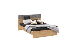 Кровать Асти, Дуб крафт золотой/Ателье светлое