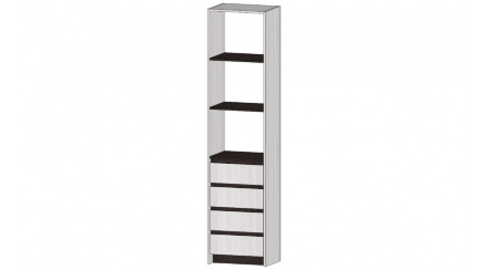 Стеллаж 4 ящика Бостон, Анкор светлый 