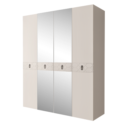 Шкаф 4 двери БМШ1/4(Fa) (с зеркалами) Bogemia Farfalle 