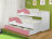 Кровать Матрешка (Радуга) 1,6 м. белый + розовый 