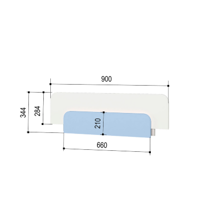 Бортик защитный Зефир, голубой 