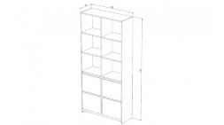 Стеллаж большой Бостон, Анкор светлый