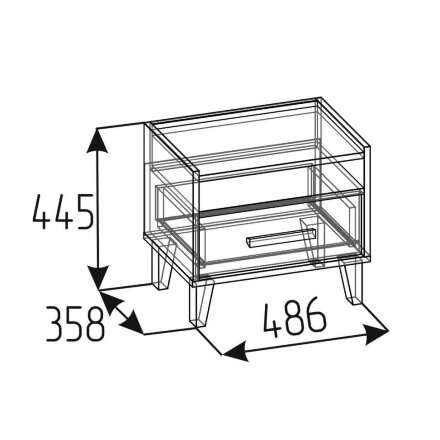 Тумба прикроватная 41 Айрис, Статуарио 