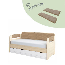 Кровать с комплектом подушек №800.4 Стиль, кофе с молоком