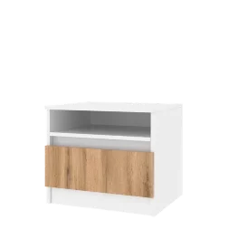 Тумба прикроватная Парус, белый/вотан