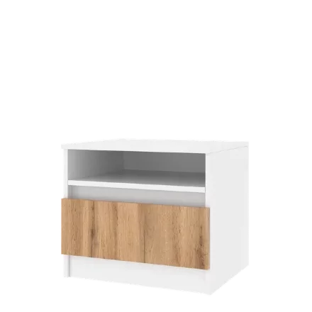 Тумба прикроватная Парус, белый/вотан 