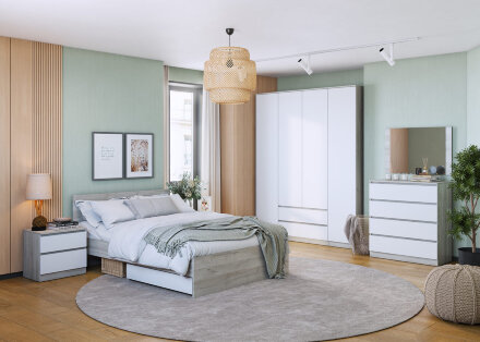 Комод 2 двери и 4 ящика Лори 