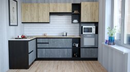 Кухонный угловой гарнитур Адажио мега прайм, 150х270 см  