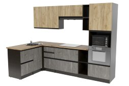 Кухонный угловой гарнитур Адажио мега прайм, 150х270 см  