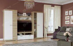 Тумба малая ТМС-1200 Соната, Сонома/Белый глянец 