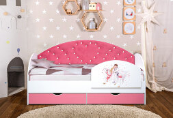 Кровать Сердце-1 с бортиком 