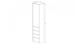 Пенал 4 ящика Бостон, Анкор светлый