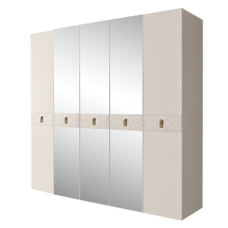 Шкаф 5 дверей БМШ1/5(Fa) (с зеркалами) Bogemia Farfalle