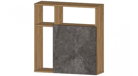 Секция навесная Даллас, Цемент темный/дуб вотан 