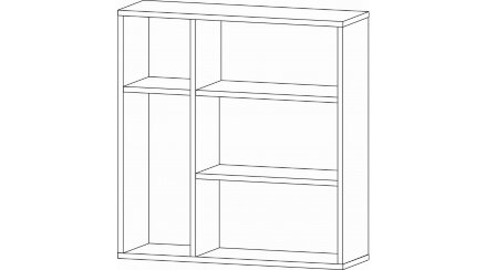 Секция навесная Даллас, Цемент темный/дуб вотан 