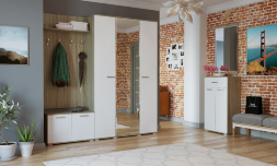 Вешалка 800 Италия, Сонома/белый глянец