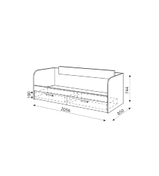 Кровать с ящиками Дуглас